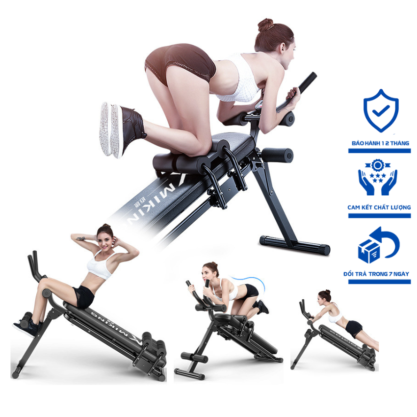 Ghế gập bụng chống đẩy đa năng KO080, Máy tập cơ bụng nâng cao tại nhà giúp tăng cơ giảm mỡ hiệu quả Boomer Home