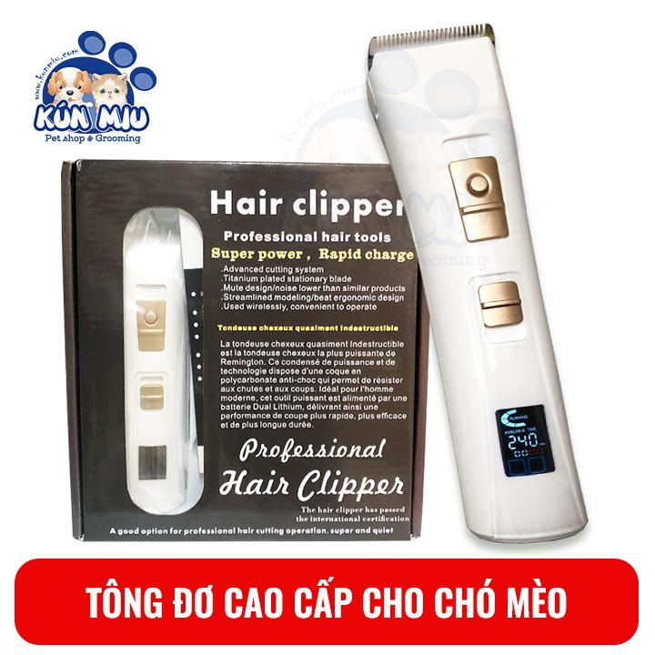 [Hoàn Tiền 10%] Tông đơ cho chó mèo dòng cao cấp Hair Clipper pin sử dụng 4 tiếng