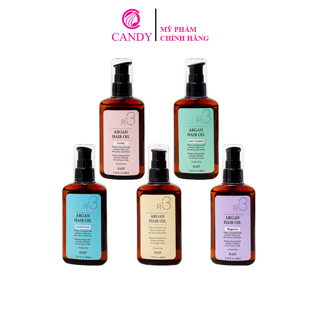[Hoàn Tiền 8%]Tinh Dầu Dưỡng Tóc Raip R3 Argan Hair Oil 100ml