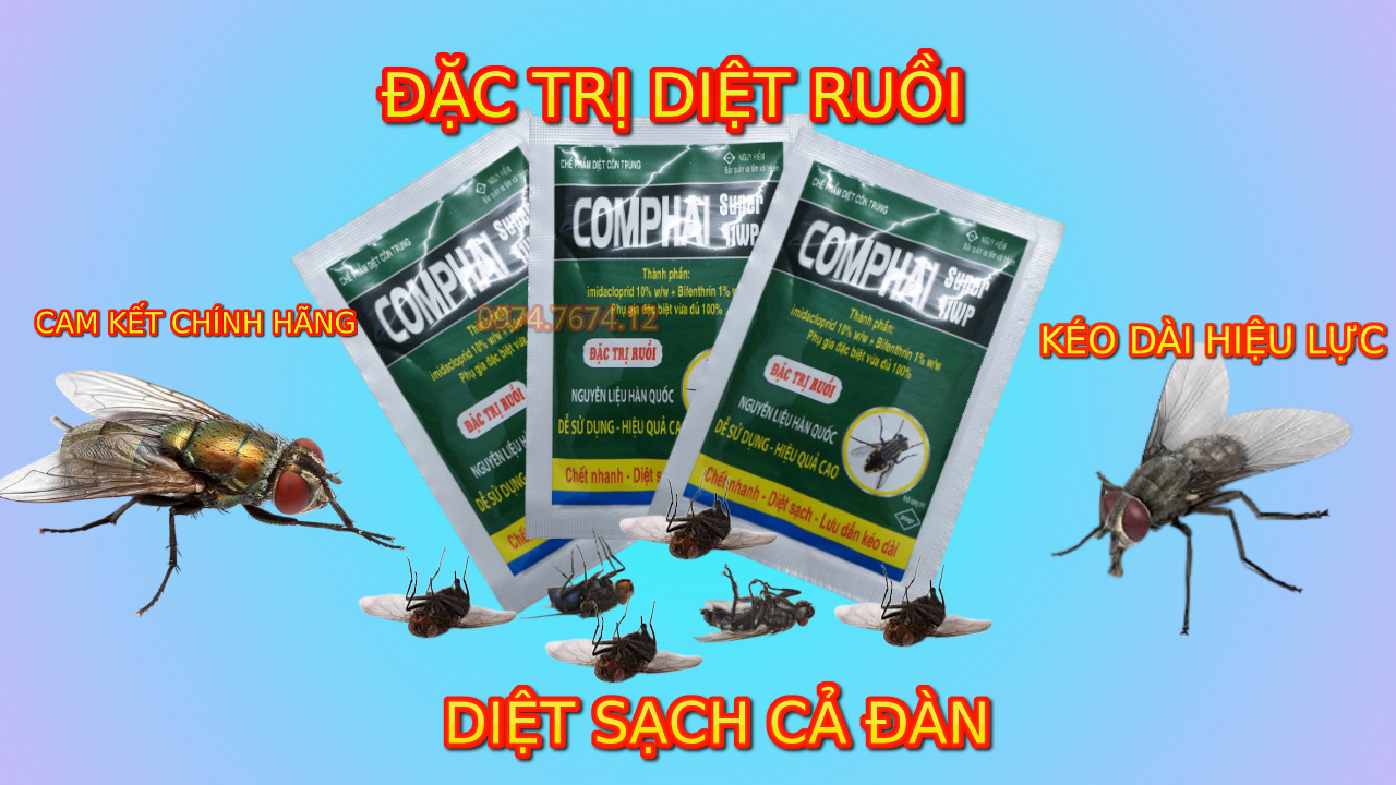 Thuốc diệt ruồi comphai super 11wp hàn quốc 20g - diệt ruồi - an toàn - hiệu quả - 1gói