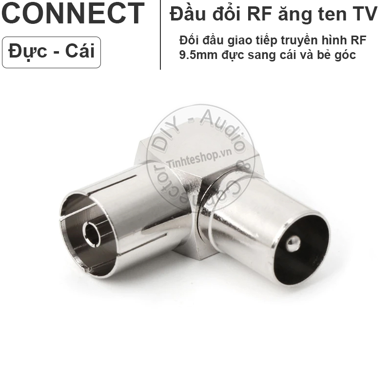 Jack anten RF đực sang cái bẻ góc - Đầu đổi giắc cắm ăng ten