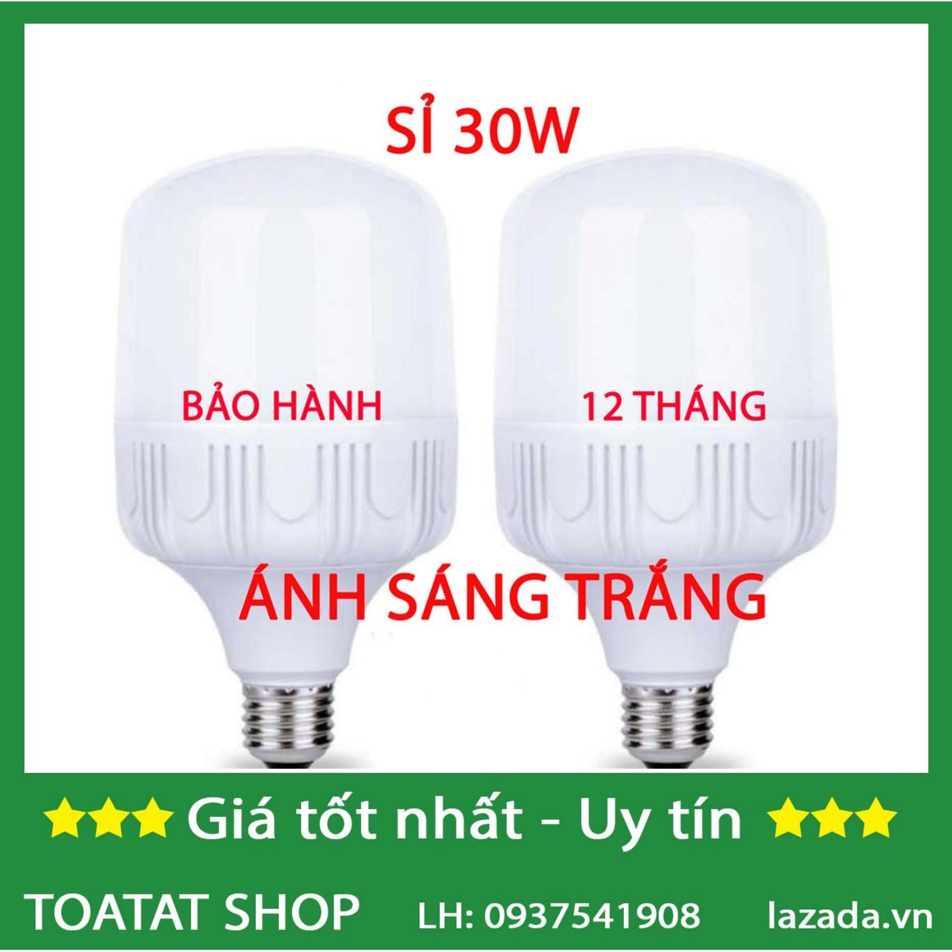 [Sĩ] Bộ 2 bóng đèn Led trụ 30W 220V  Siêu sáng - tiết kiệm điện (Trắng) Bảo hành: 12 Tháng