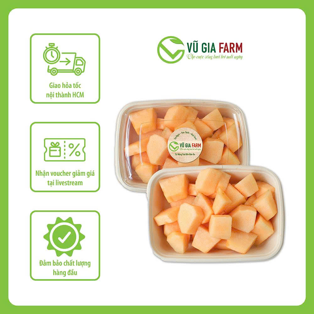 [HCM] Hộp Dưa Lưới Cắt Sẵn