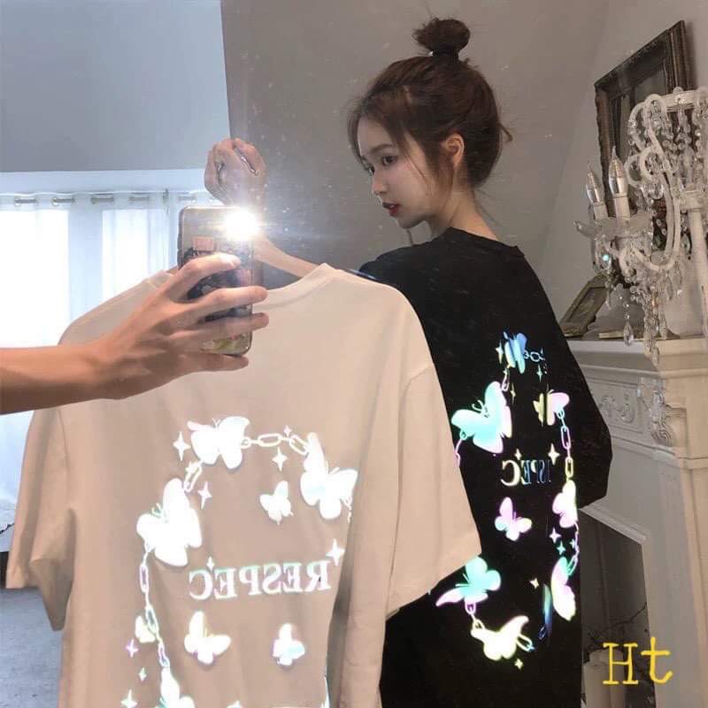Áo phông Phản quang Respect Màu: đen ,trắng 🆘 chất cotton Su giá ♥️chất cotton QCCC