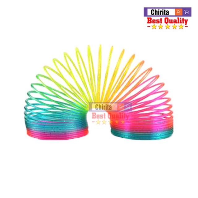 Đồ chơi lò xo cầu vòng ma thuật 7 màu - 5.5cm