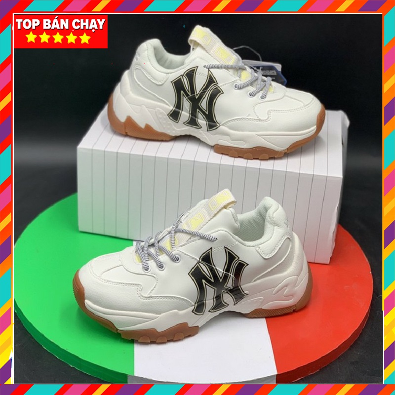 ⚡️xả kho⚡️ giày mlb ny nam nữ -giầy sneaker thể thao hàn quốc , la, boston màu kem trắng full box.