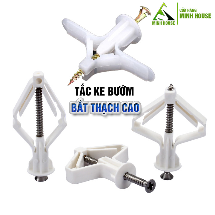 COMBO 10 BỘ TẮC KE BƯỚM VÍT NỞ BƯỚM DẠNG MỎ NEO BẮT THẠCH CAO CHO MỌI LOẠI VẬT LIỆU SIÊU GIỮ CHẮC MINH HOUSE