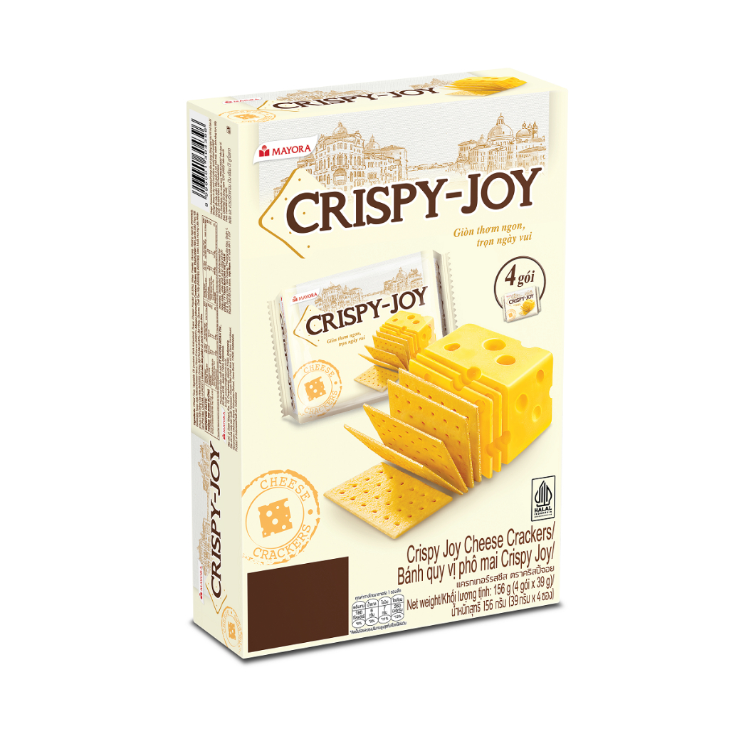 Bánh quy Crispy Joy vị phô mai Hộp 156 g