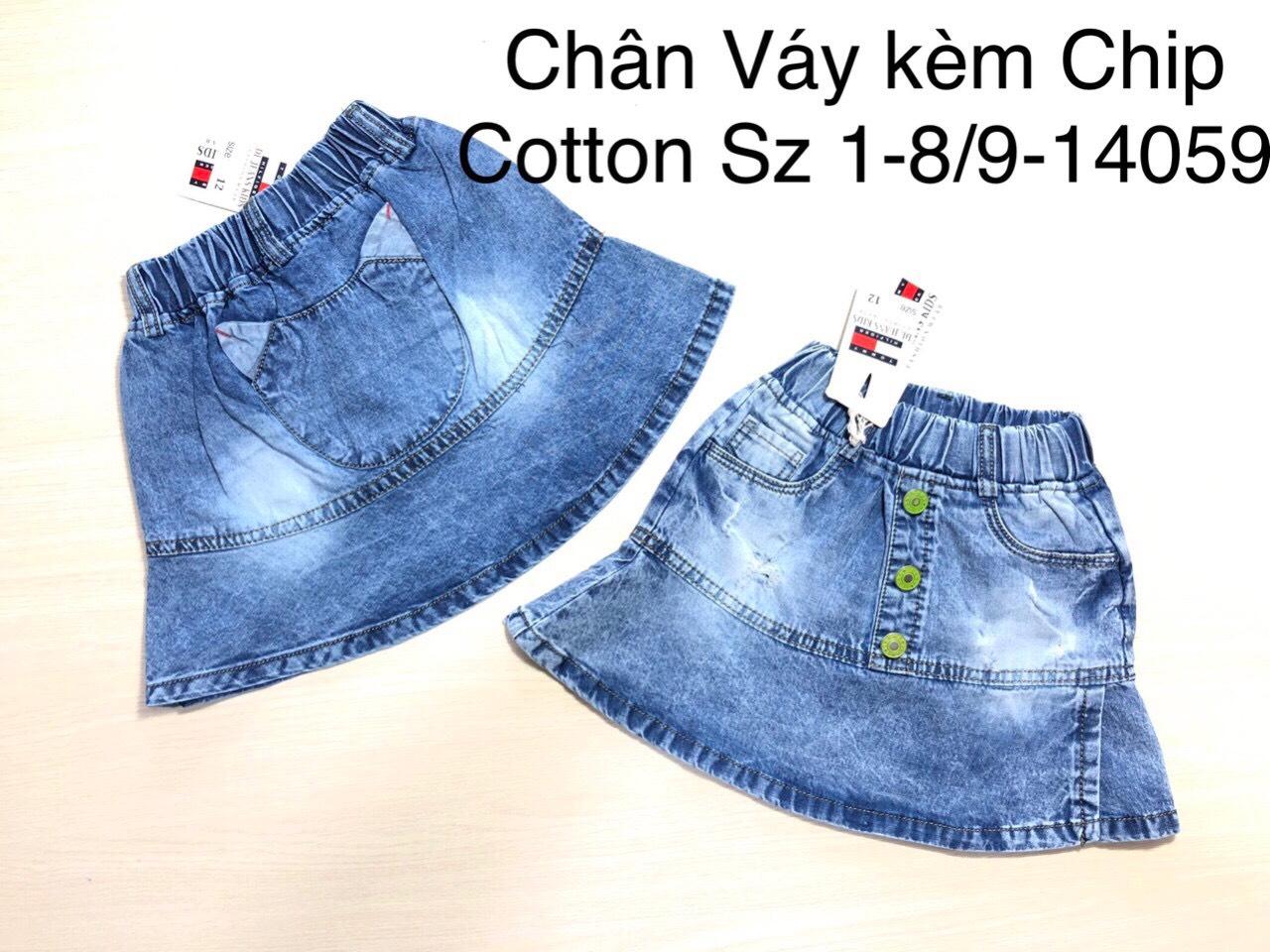 CHÂN VÁY JEANS KÈM QUẦN TRONG CHO BÉ TỪ 8 ĐẾN 34KG