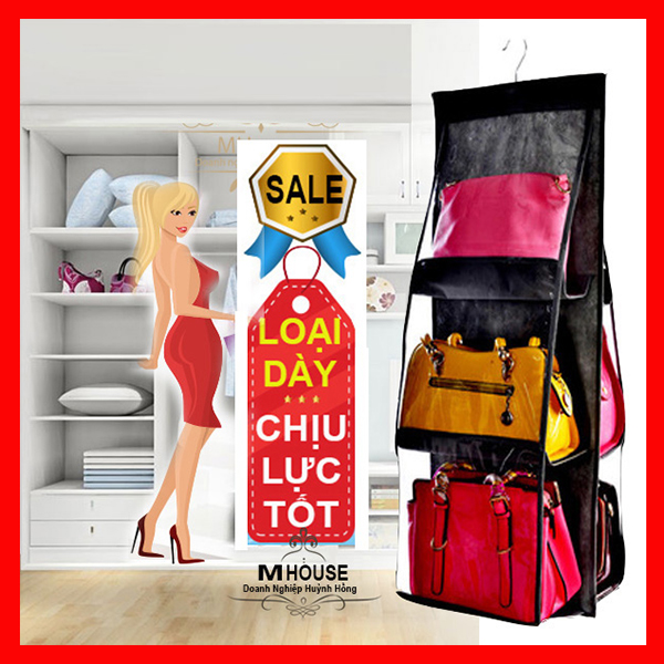 [HCM]Tấm Treo 6 Ngăn Đựng Đồ Đa Năng Chống Bụi Túi Đựng Vật Dụng
