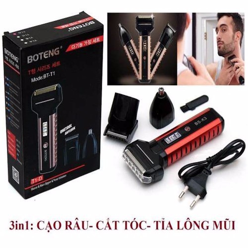 Máy Cạo Khô - Cạo Ướt Máy Cạo Râu Boteng Mới Tích Hợp 3 Chức Máy Cạo Khô - Cạo Ướt Máy Cạo Râu Boteng Mới Tích Hợp 3 Chức