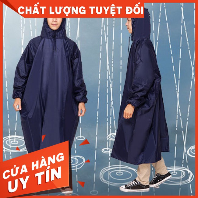 Áo mưa kín người vải dù- người lớn-3ht