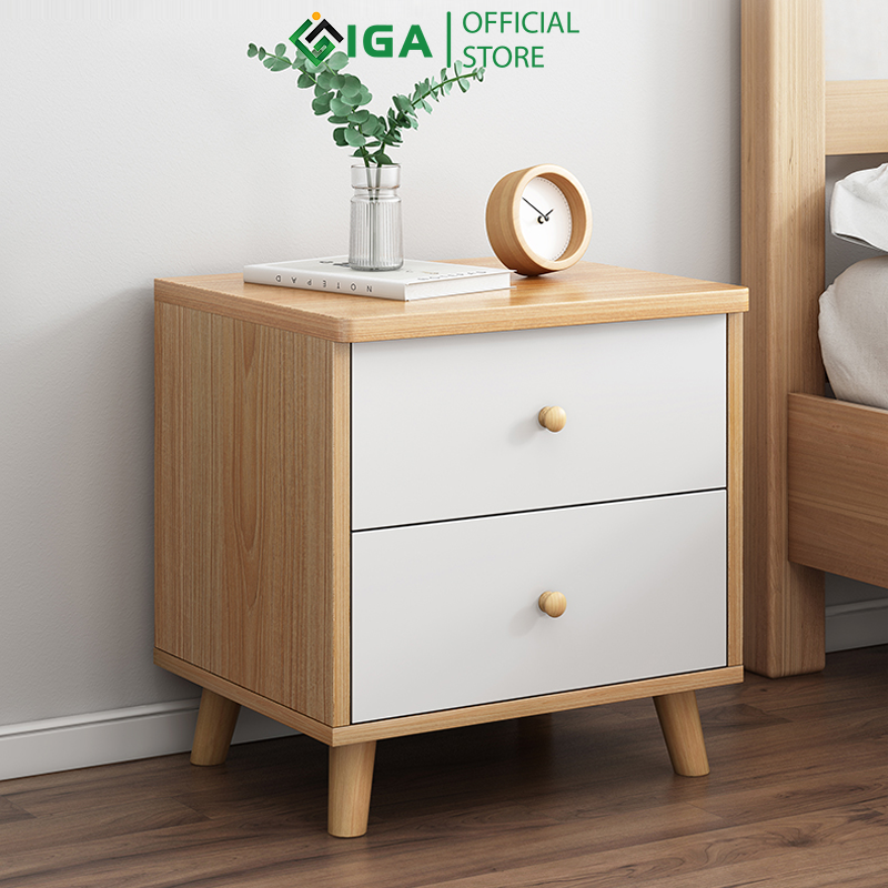 Tab đầu giường, tủ kệ đầu giường 2 tầng phong cách hiện đại IGA- GP174