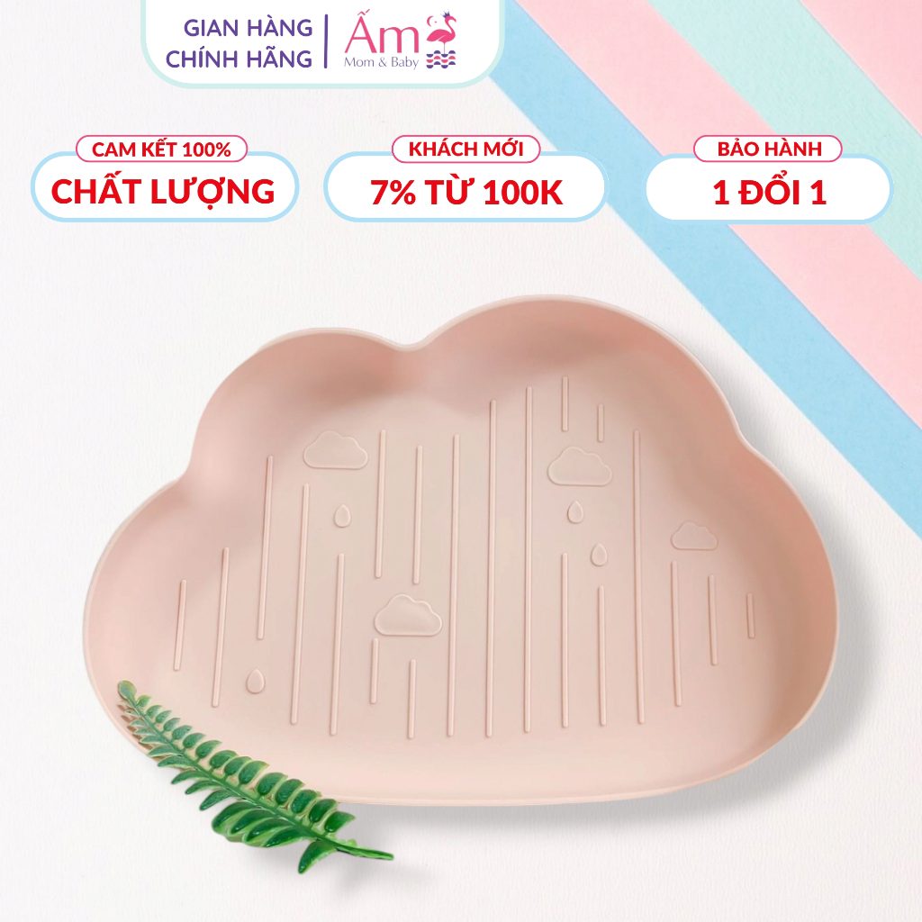 Khay Ăn Dặm Hình Mây - Đĩa Ăn Dặm Cho Bé Hình Đáng Yêu - Đĩa Tập Ăn Cho Bé Có Nhiều Mẫu Nhiều Hình Lựa Chọn Ấm Gift Decor