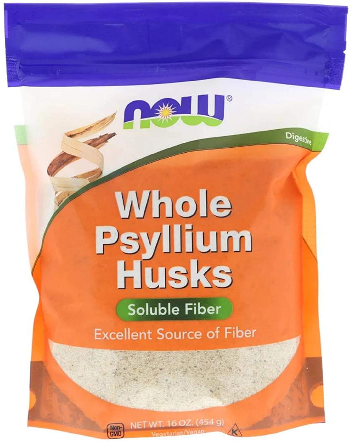 Bột vỏ hạt mã đềWhole Psyllium Husks Now Foods thực phẩm bổ sung chất xơ tuyệt vời cho hệ tiêu hóa Mỹ 454g