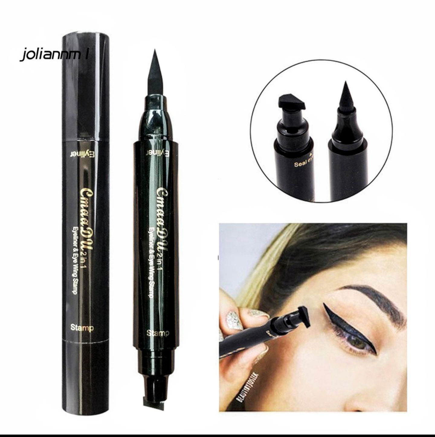 Siêu rẻ với bút kẻ mắt dạng lỏng 2 đầu kẻ không thấm nước lâu trôi chất lượng