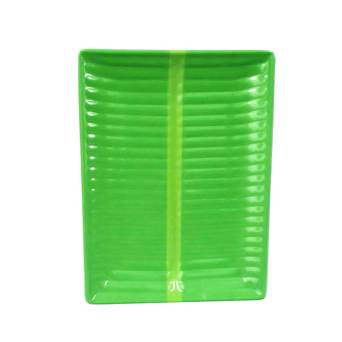 Đĩa Nhựa Giả Lá Chuối Hình Chữ Nhật Nhiều Size