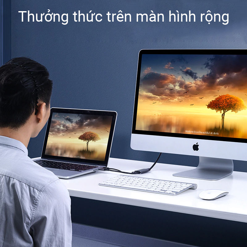 Cáp chuyển đổi HDMI sang Mini Displayport hỗ trợ 4K x 2K cao cấp dài 10cm UGREEN CM239 60352 Cáp chuyển đổi HDMI sang Mini Displayport hỗ trợ 4K x 2K cao cấp dài 10cm UGREEN CM239 60352