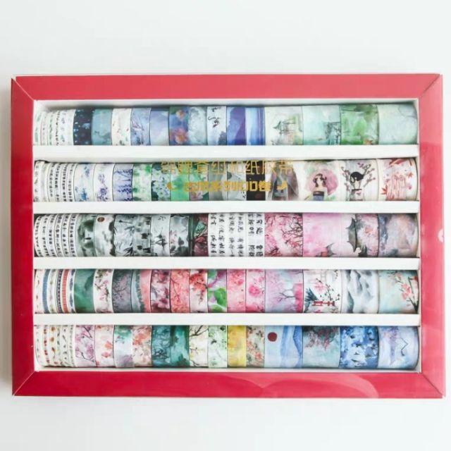 Set 10 cuộn washi tape cổ trang siêu đẹp Canarystore54