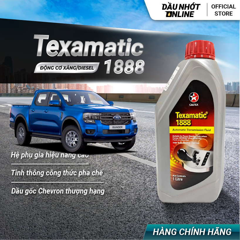 Caltex Texamatic 1888 - Dầu nhớt hộp số tự động (trợ lái) (Can 1L)