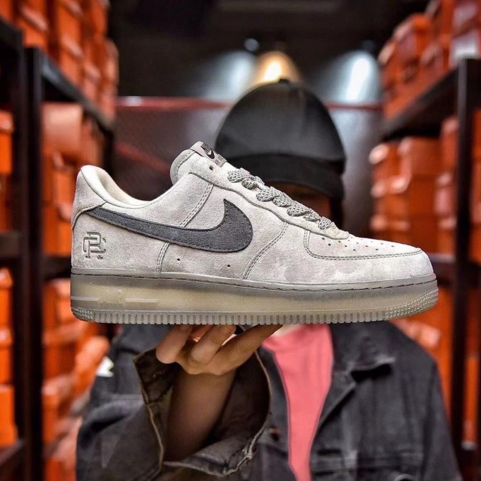 Giày AF1 Reigning Champ xám da lộn 807618-200 cao cấp nhẹ êm thoáng