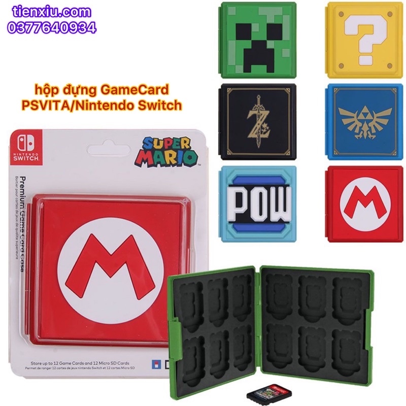Hộp đựng gamecard máy Nintendo Switch /Psvita Hộp đựng băng game nintendo switch lite