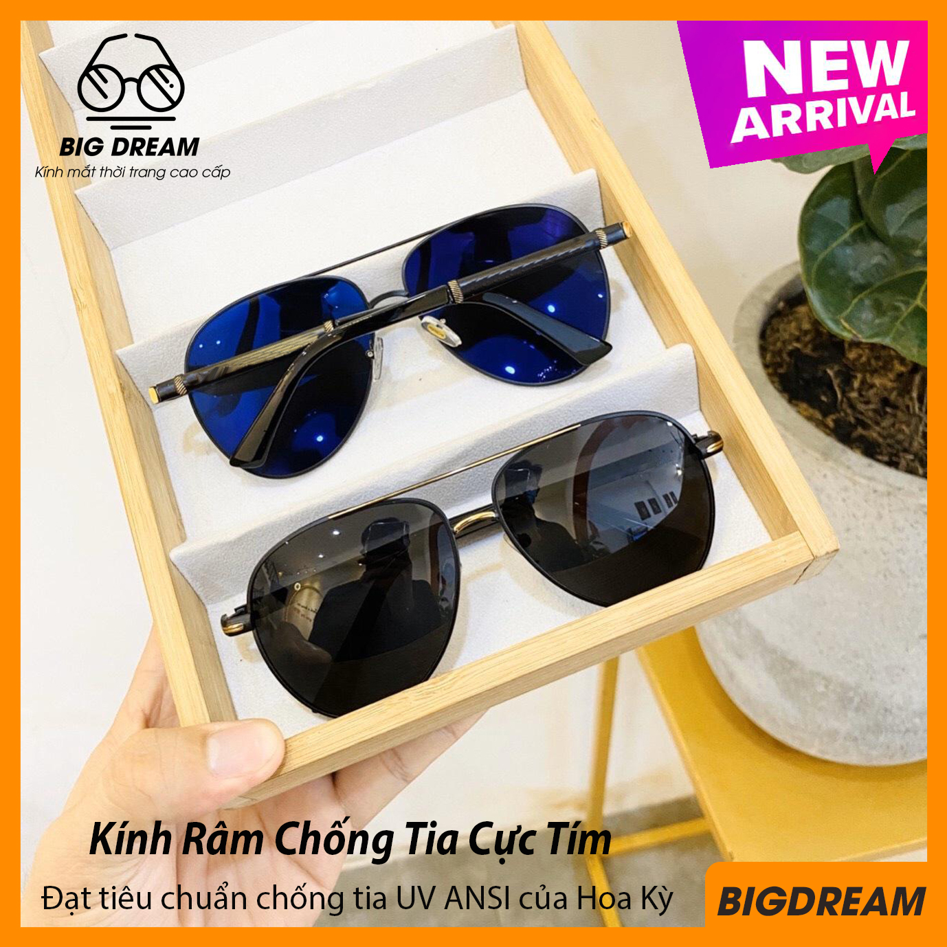 Kính mát nam thời trang cao cấp BDPOR8738 tròng siêu nhẹ - Mắt kính nam đi nắng gọng kim loại độc đáo - Kính thời trang nam tròng polaroid chống tia UV - Tặng kèm hộp da cao cấp + Khăn lau