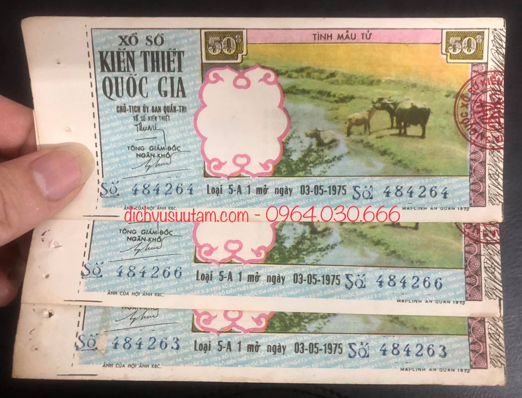 [HIẾM] Tờ vé số VNCH 1975 phát hành sau ngày giải phóng 3/5/1975 không được xổ