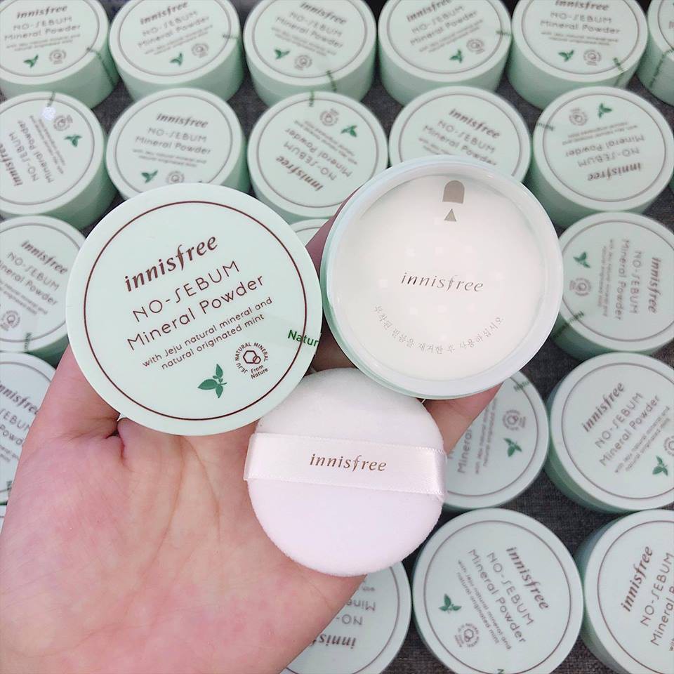 Phấn phủ kiềm dầu dạng bột innisfree no-sebum mineral powder - auth