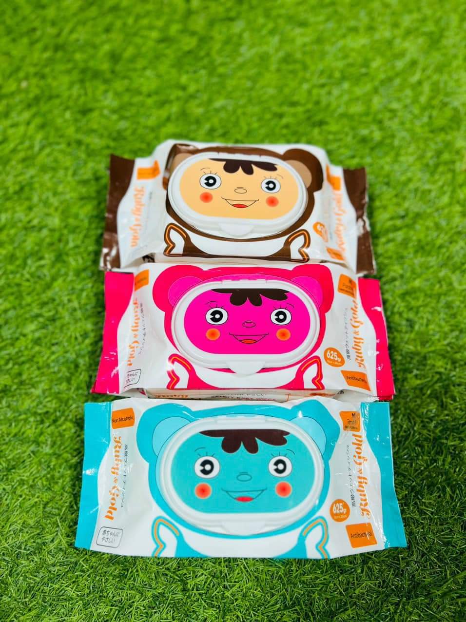 [bán sỉ]Thùng 30 gói khăn ướt Gấu RUBY&GOLD 650 gram gói to nhiều màu sắc, không mùi, khăn ướt em bé