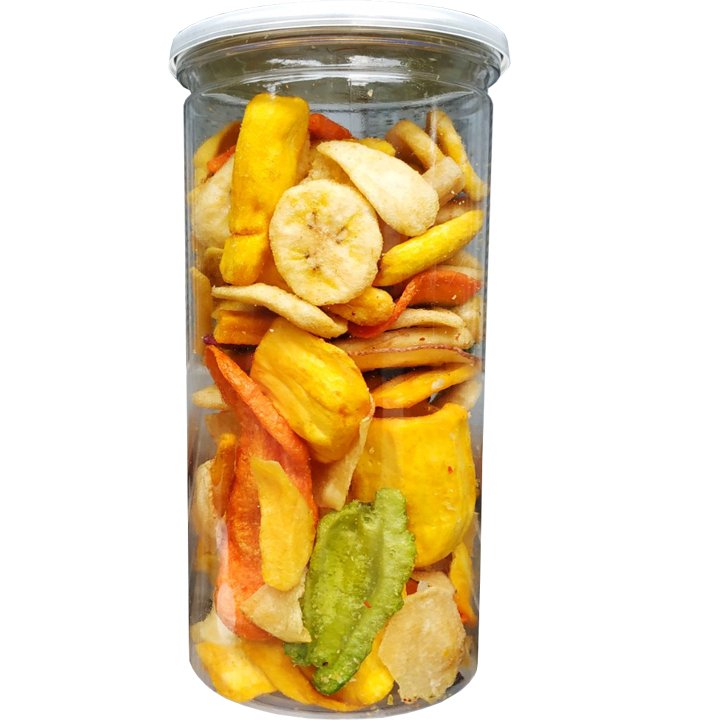 Trái cây sấy khô đặc sản Đà Lạt  nguyên miếng chuẩn hàng xuất khẩu - Hũ 280G [thực phẩm sạch ăn vặt ngon]