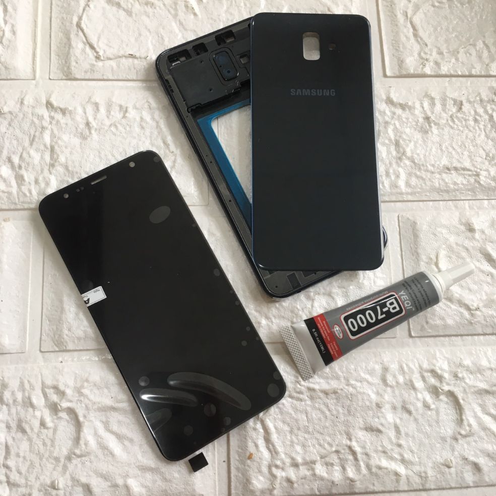 Combo Bộ Vỏ + Màn Hình Samsung J6 Plus Zin Hàng Cao Cấp Tặng Tuýp Keo