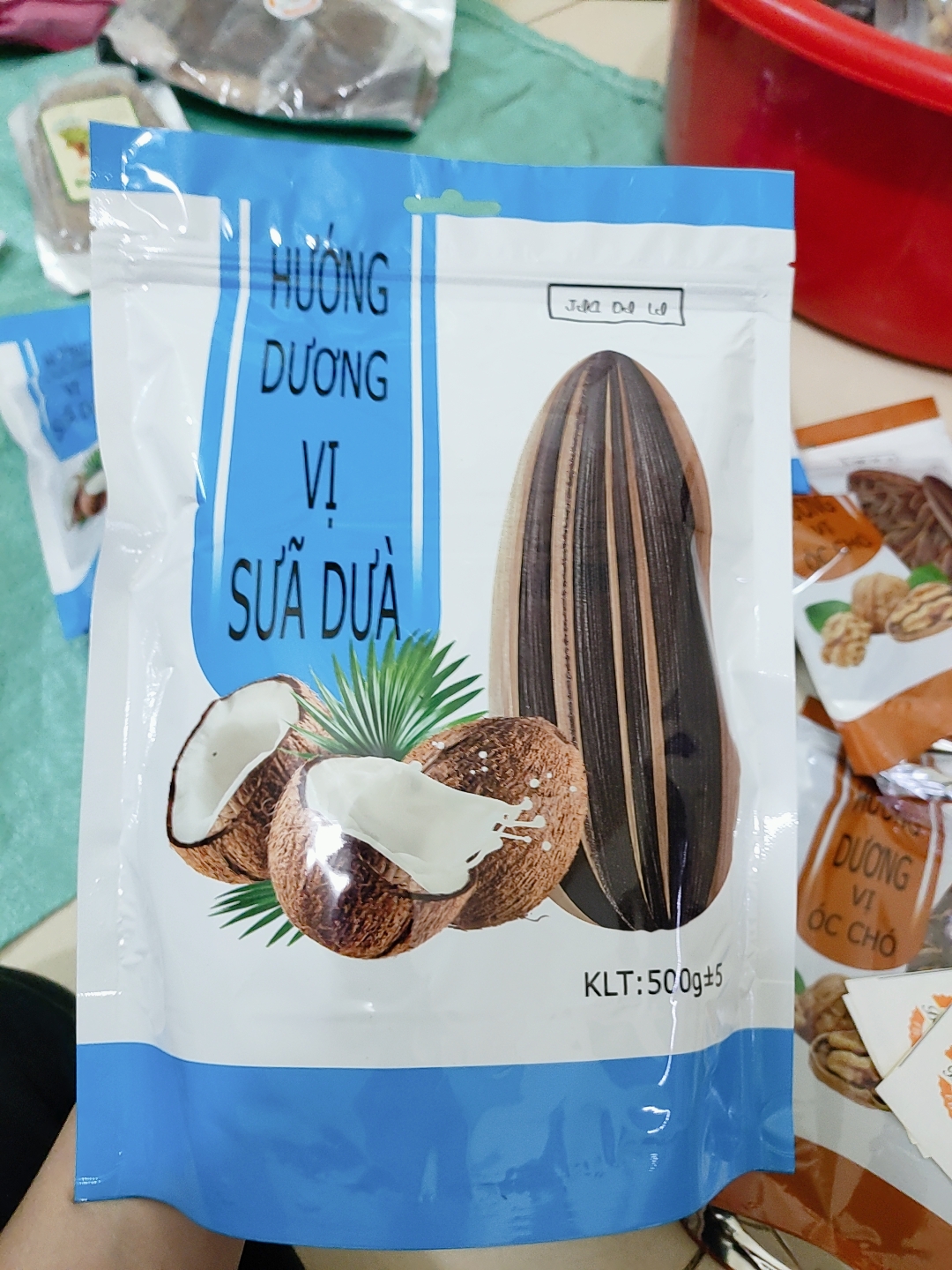 Túi hướng dương tẩm vị sữa dừa 500g