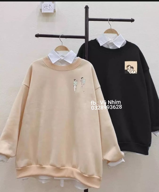 Áo nỉ sweater đôi bạn thân 2