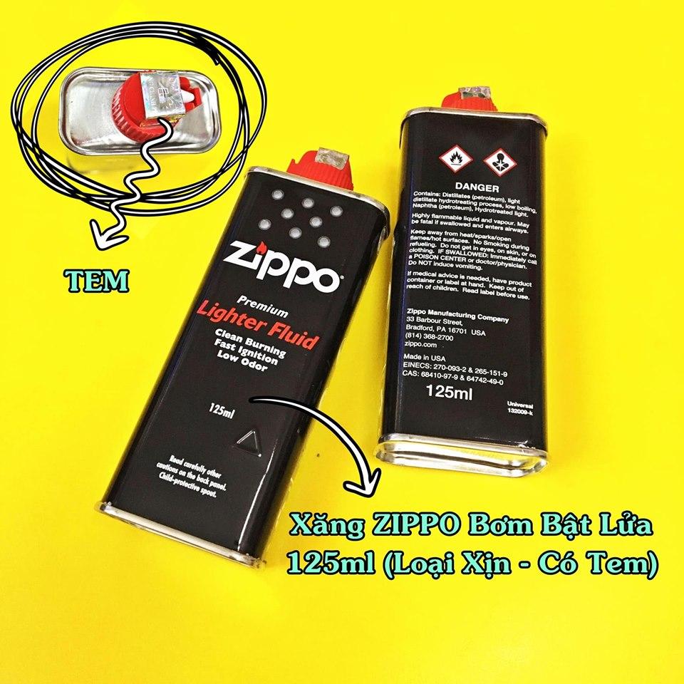 [HCM]XĂNG ZIPPO XỊN BƠM BẬT LỬA (CÓ TEM) 125ML