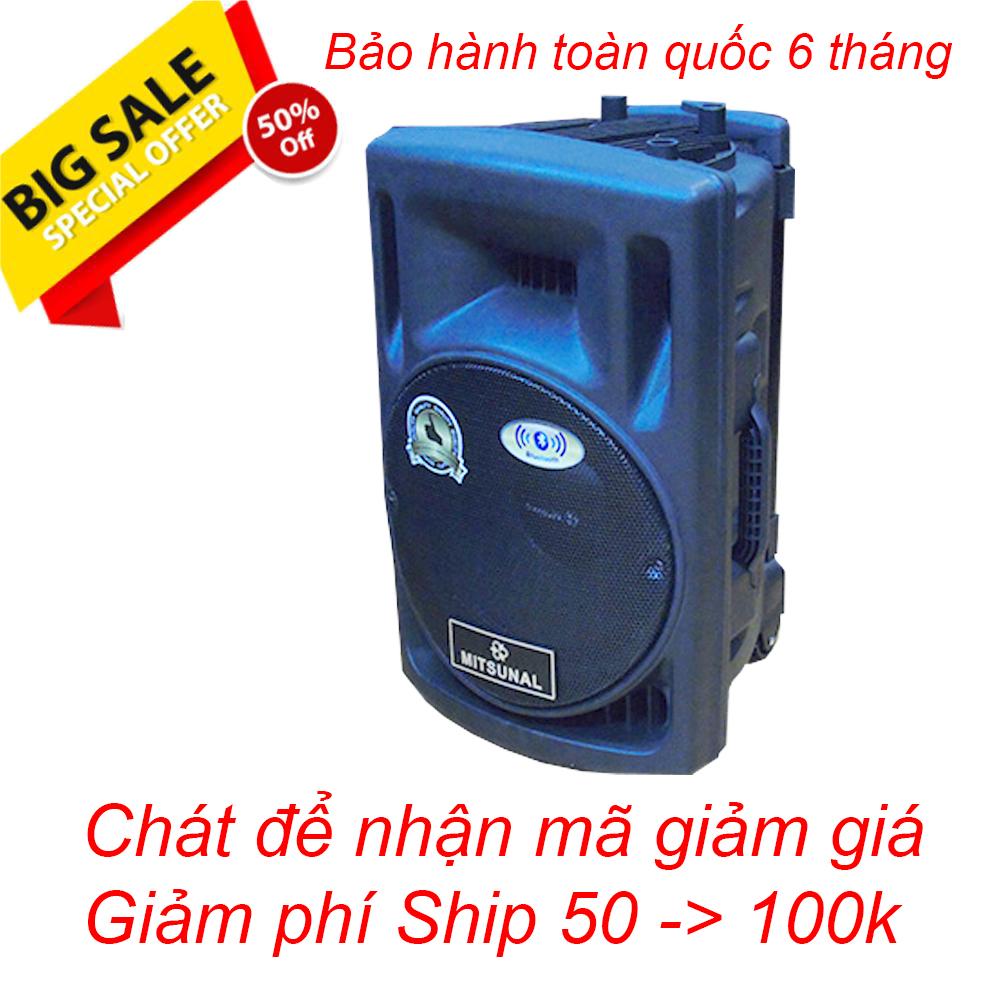 Loa kéo Mitsunal M27 Loa di động Hát Karaoke tặng 2 micro