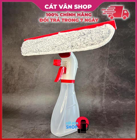 Cây lau kính cửa sổ kèm bình xịt spray squeezee lock&lock etm417