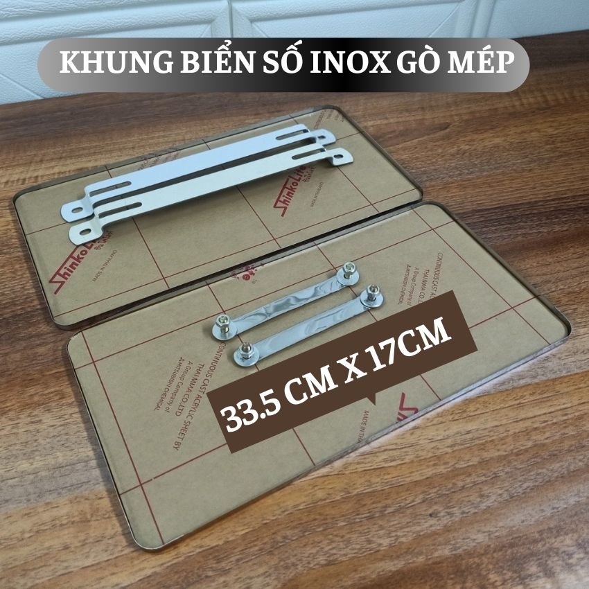 Khung biển số ô tô gò mép, kích thước mới sau ngày 1.8 cho tất cả các dòng xe
