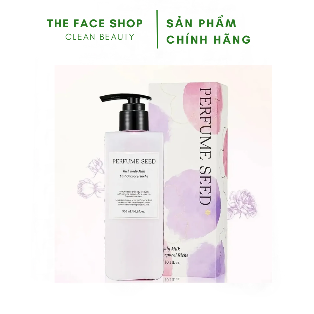 Sữa dưỡng thể sáng da ẩm mịn Perfume Seed Rich Body Milk The Face Shop (300ml)