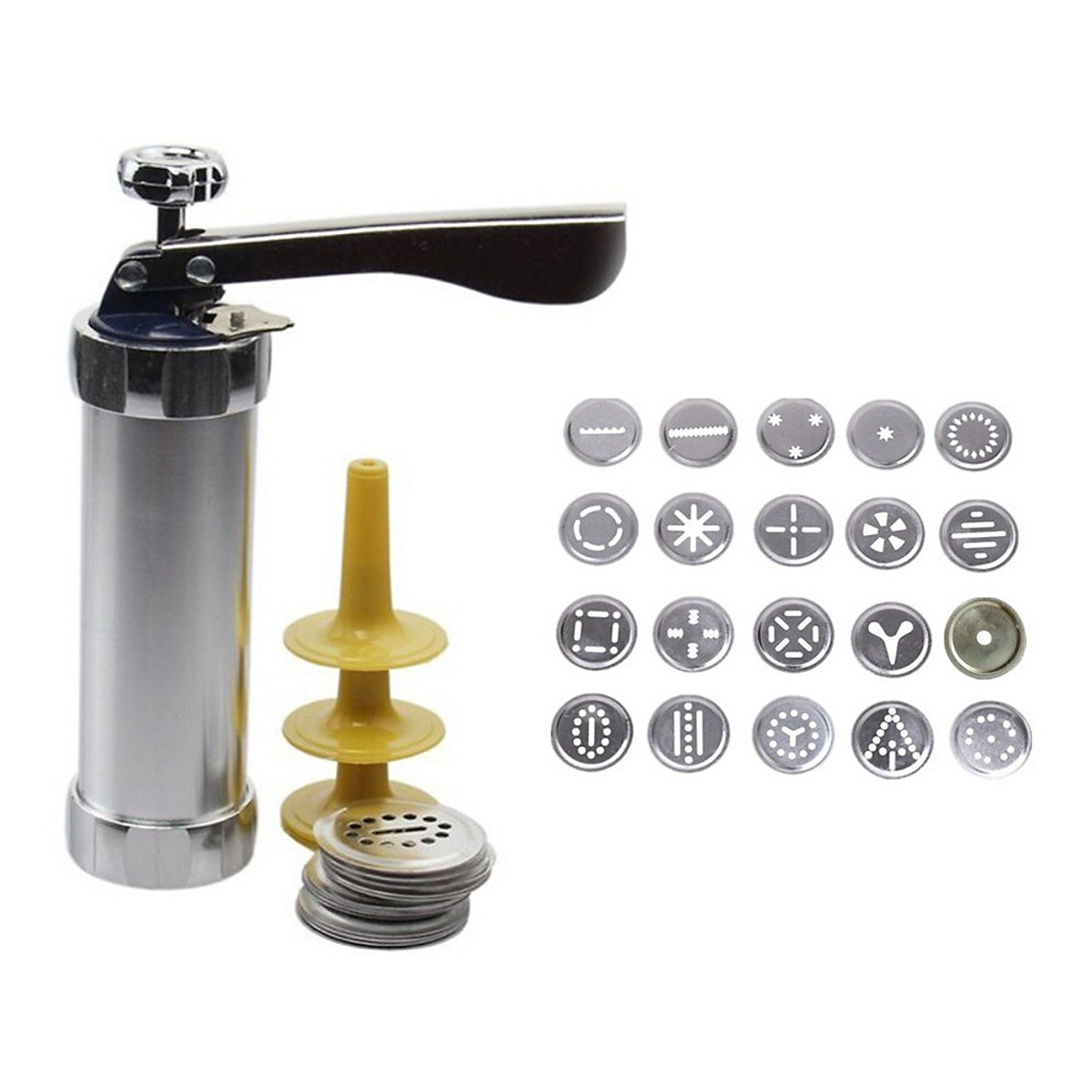 Khuôn bánh quy ống inox 20 mẫu hoa.
