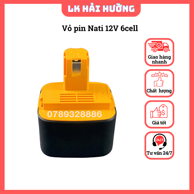 Vỏ pin national 12v, 6 cell li-on 18650