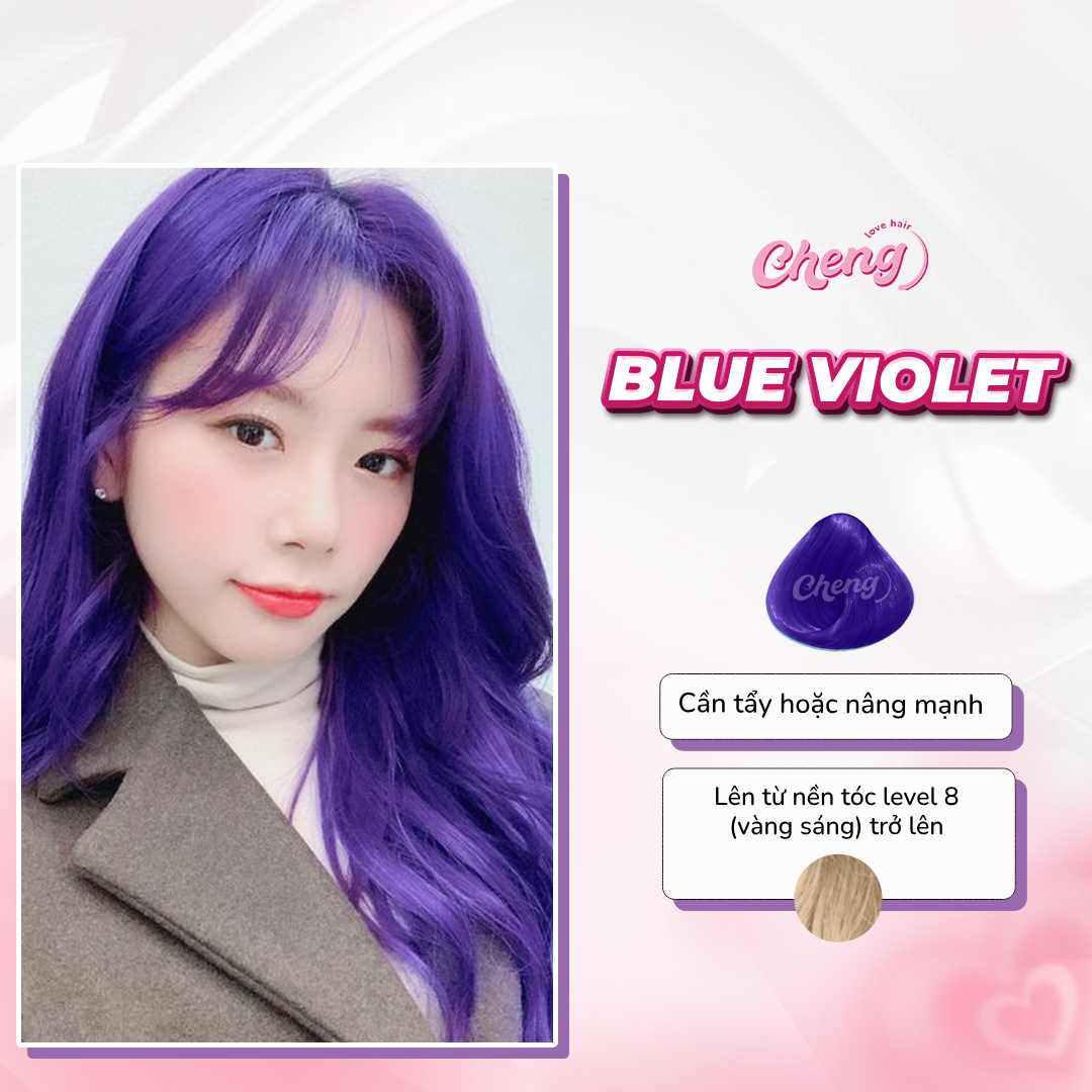 Thuốc Nhuộm Tóc Màu XANH TÍM Blue Violet | Chenglovehair, Chenglovehairs