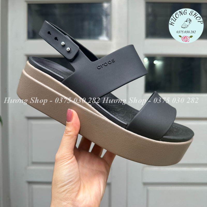 Sandal 5p, cao gót Cross Brooklyn màu đen cá tính, sandal nữ, sandal cao gót 5p siêu êm mềm nhẹ, bền đẹp,, không xẹp lún, chống trơn trượt cho nữ