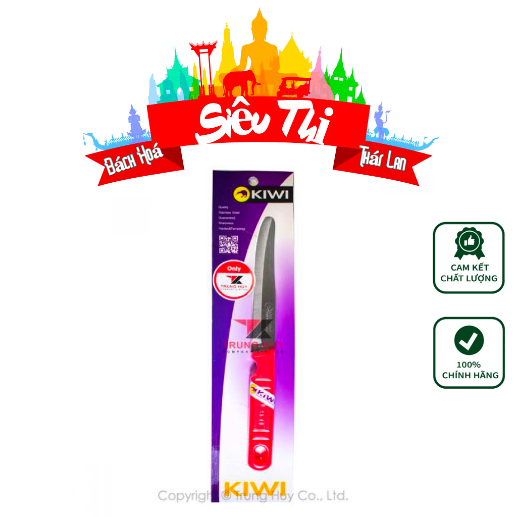 Dao thái lan cán vàng - Dao cắt gọt trái cây KIWI mũi bầu, cán nhựa