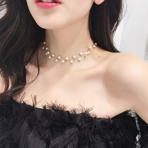 [HCM]Vòng cổ nữ choker chuỗi ngọc trai thời trang dự tiệc đi chơi xinh xắn kèm video