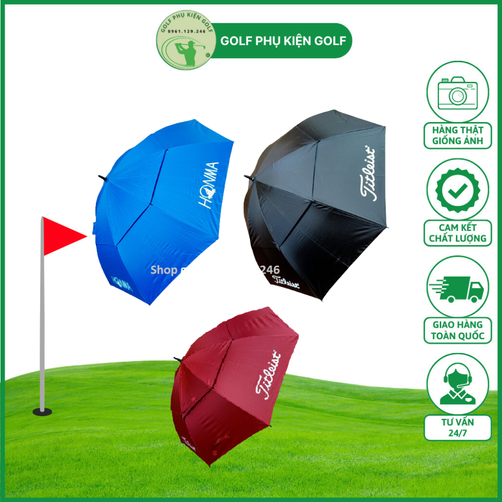 Ô golf- dù golf 2 lớp- ô golf-dù golf- dù titliest -honma-ô dù golf- ô tiliesst- golf umbrella-골프 우산