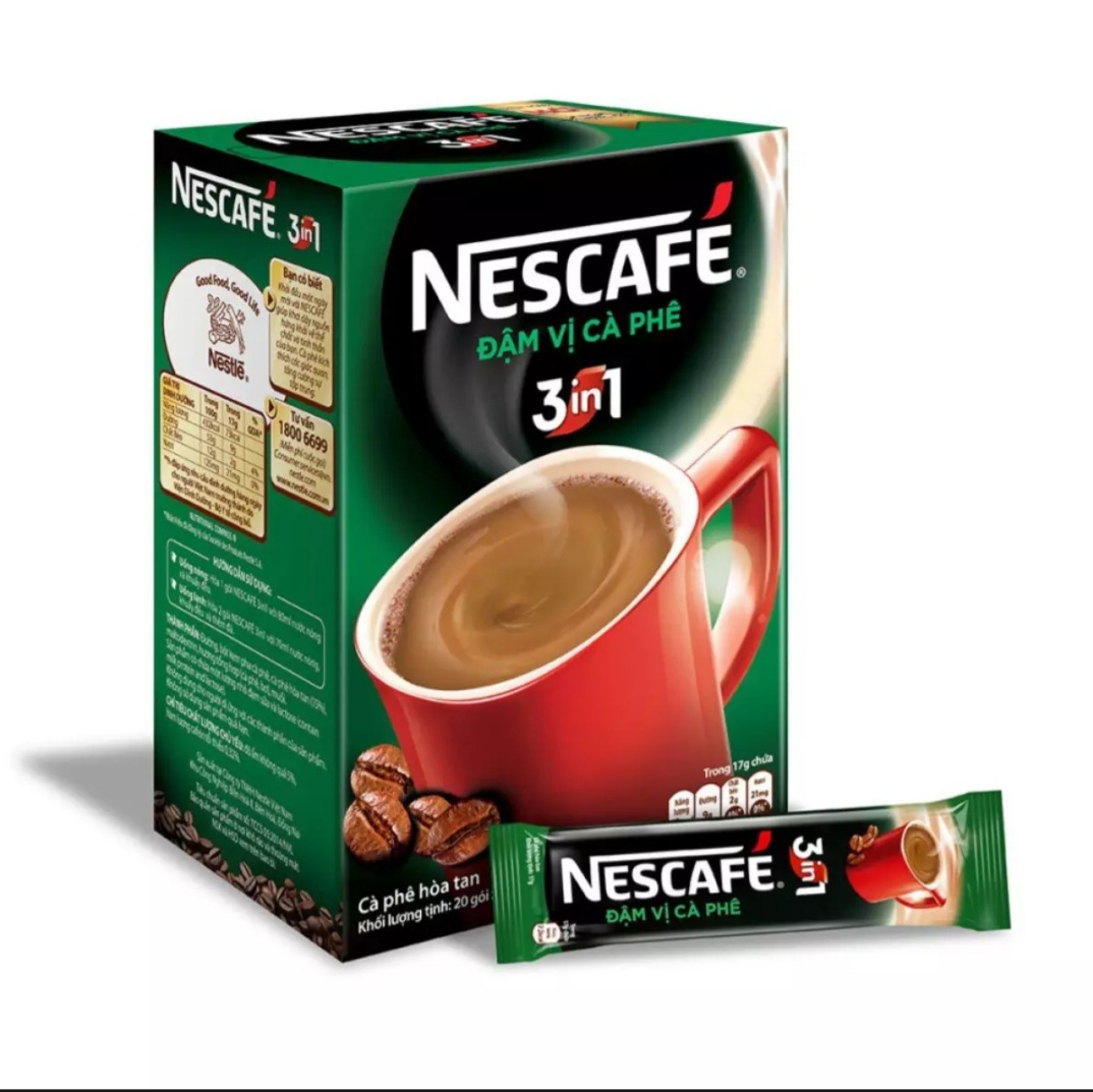 Cà phê sữa nescafe 3 in 1 đậm vị cà phê 340g .