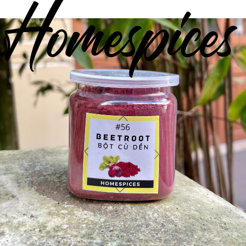 Hũ bột củ dền đỏ nguyên chất tạo màu, làm đẹp - Beetroot powder - HOMESPICES gia vị của mọi nhà - vegetable