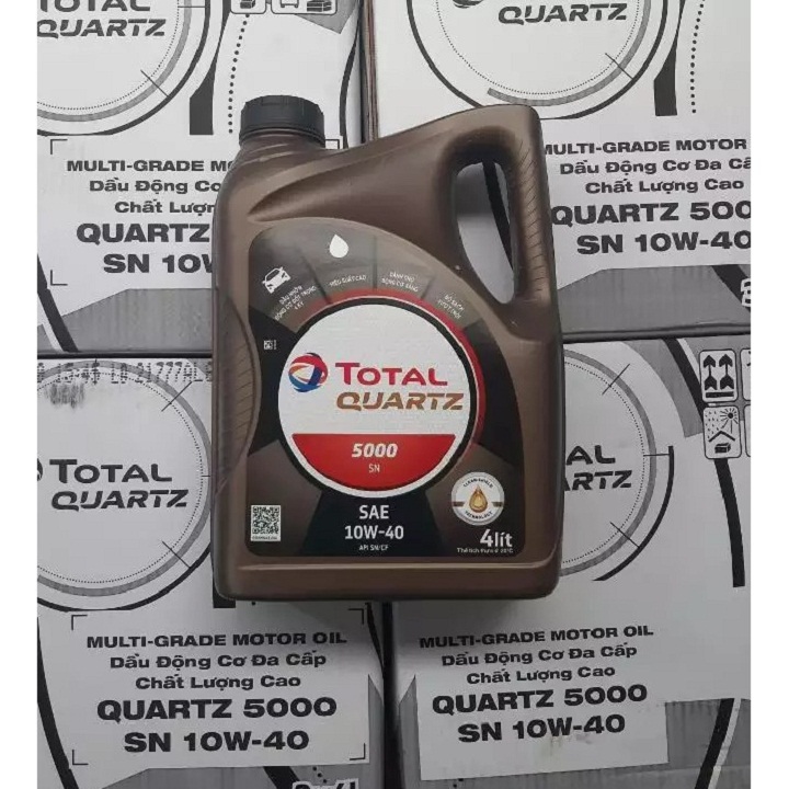Dầu nhớt động cơ 10w-40 total quartz 5000 sn cf 4 lít