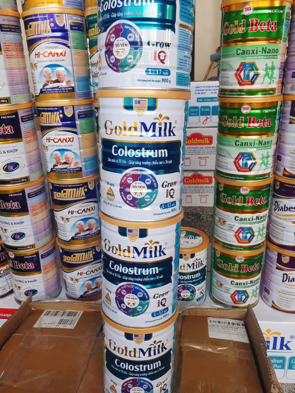 Sữa Goldmilk Grow IQ mới 900g - Tăng cân - Phát triển chiều cao cho bé - SỮA NON